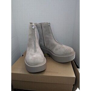 Portland Boot Company Grey Suede  Chunky Cushioned Soul Zip Boots New Womens 8